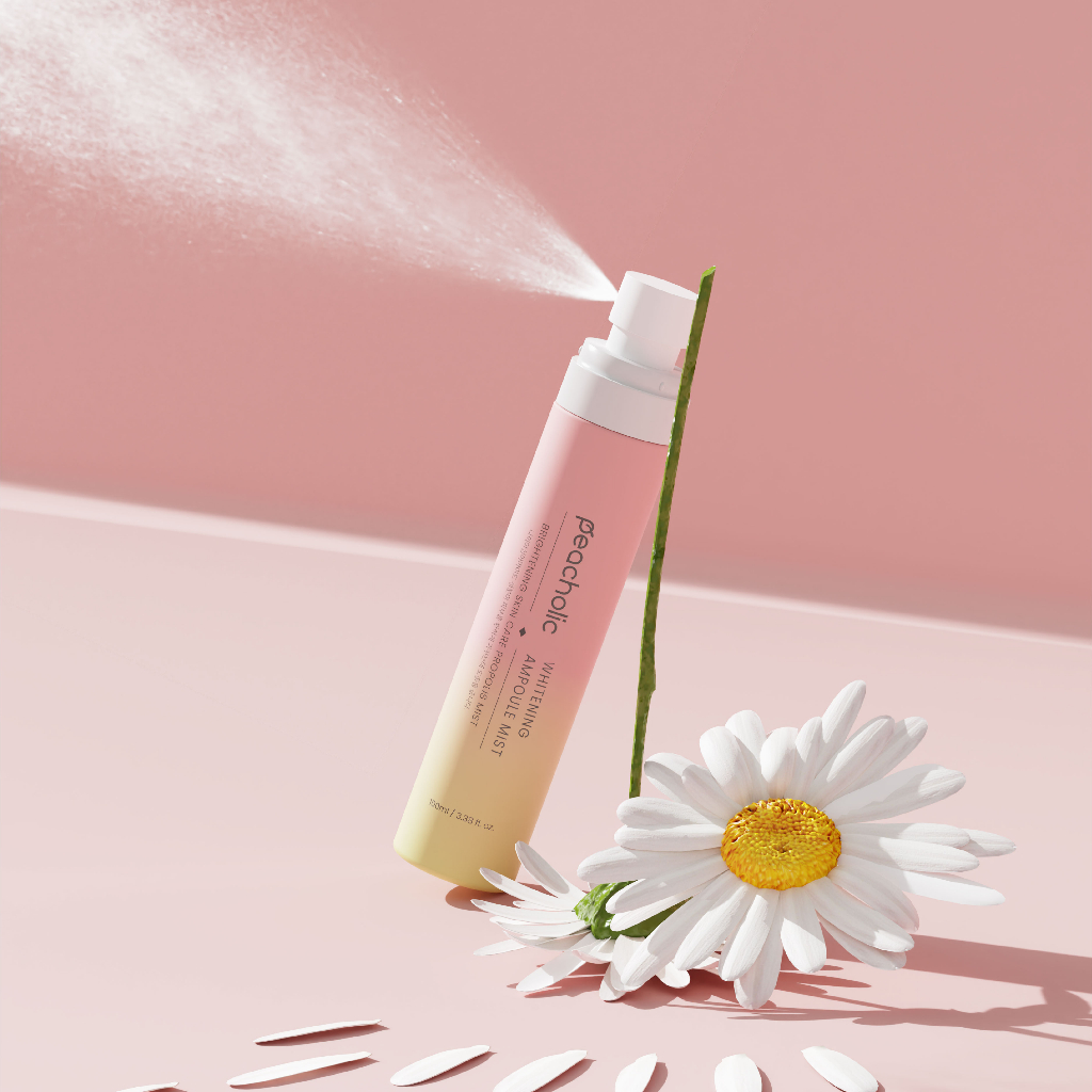 Xịt khoáng trắng da Peacholic Whitening Ampoule Mist 100ml