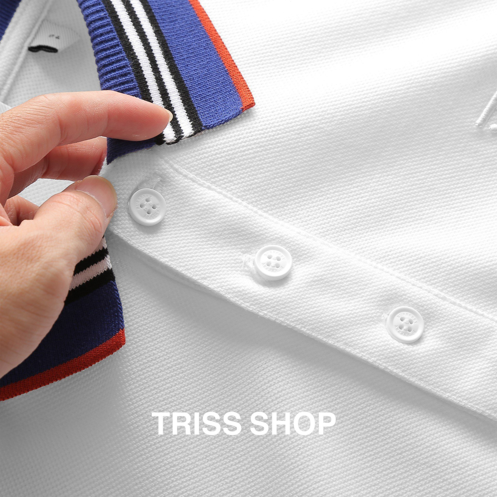 Áo Polo Nam Burberry Viền Cổ 3 chất liệu cotton gai cao cấp thấm hút mồ hôi