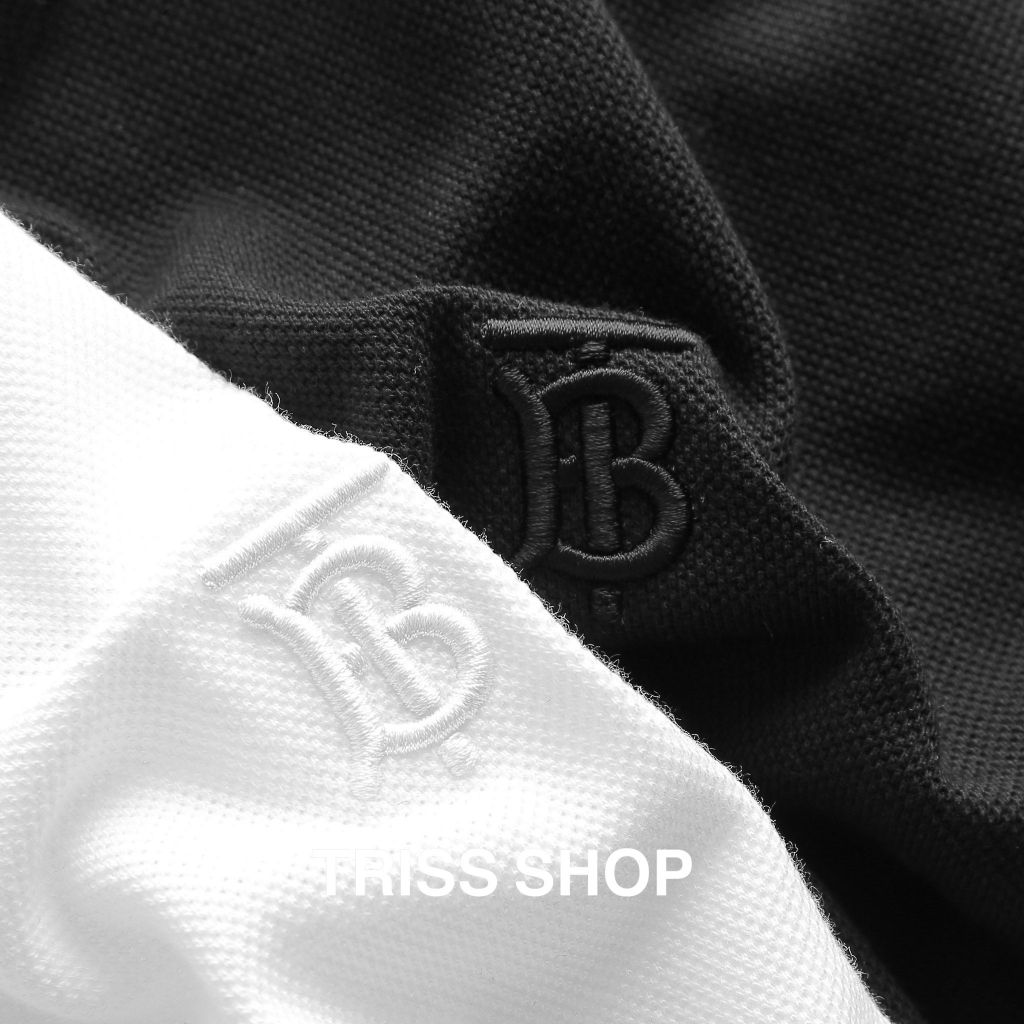 Áo Polo Nam Burberry Viền Cổ 3 chất liệu cotton gai cao cấp thấm hút mồ hôi