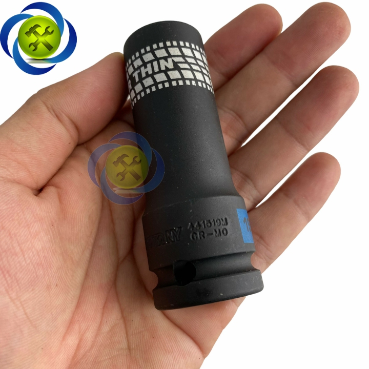 Tuýp 19mm đen dài mỏng Kingtony 441519M loại 1/2 có 6 cạnh