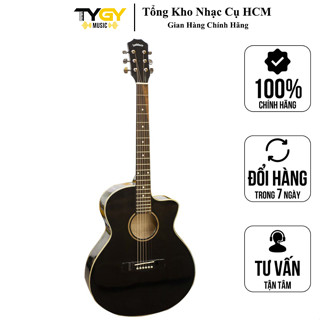 Đàn Guitar Acoustic TYGY Music LuthierV LVT-70 Gỗ Thịt tặng kèm Bao đựng, Capo, Pick, Ty chỉnh