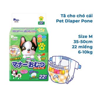 Tã cho chó cái pet diaper pone size m 35-50cm | miếng lẻ | 6-10kg