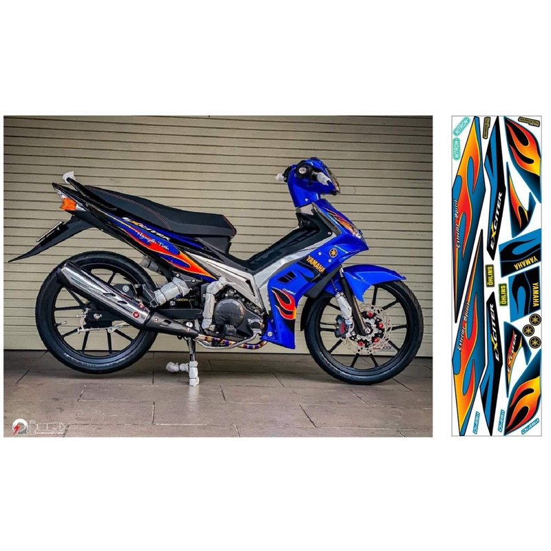Tem xe Ex 2010 xanh viền cam nổi siêu đẹp, cá tính