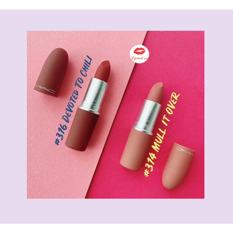 Son Mac chính hãng màu Chili 602, Devoted to Chili 316, Mull it Over 314 Limited vỏ đỏ bản giới hạn