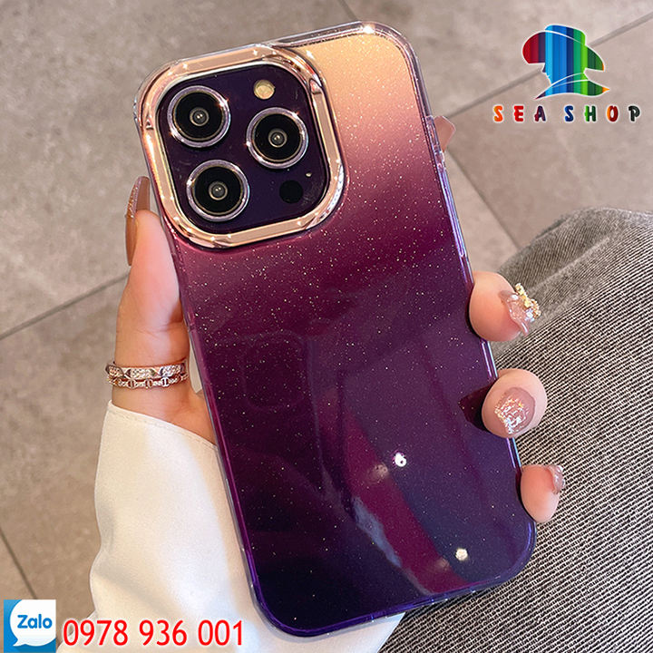 Ốp lưng iPhone 13 Pro Max sang chảnh, Kim tuyến lấp lánh-Viền dẻo-Lưng bằng nhựa cứng chịu lực, Phù hợp với iP màu tốii