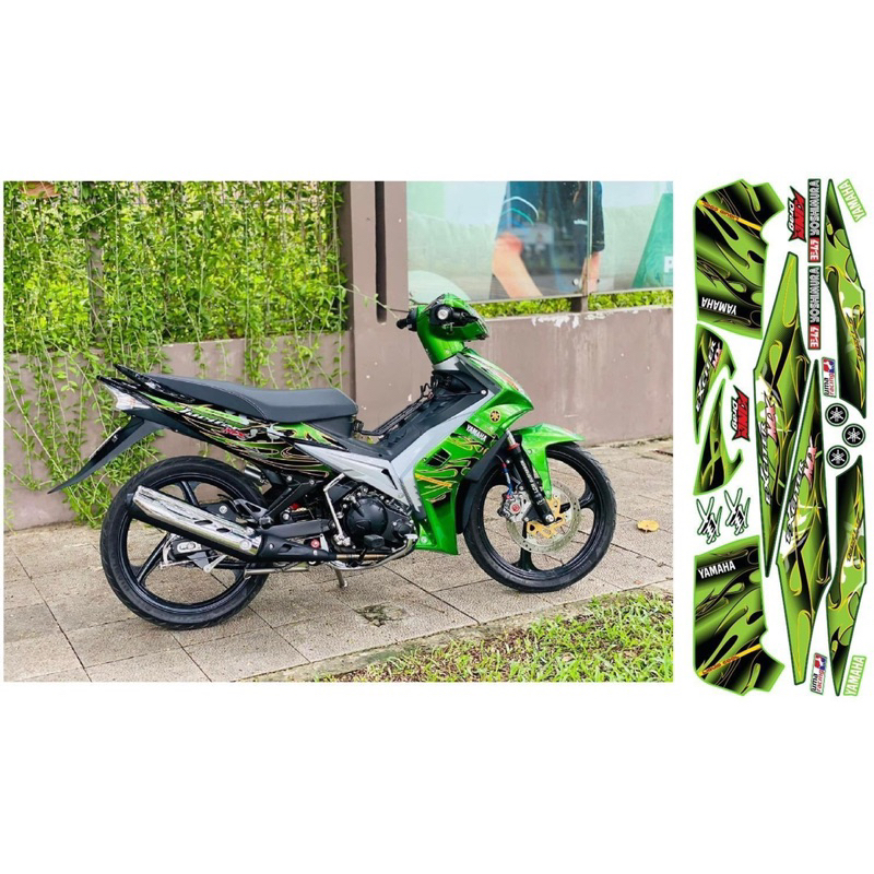 Tem xe Ex 2010 xanh đen viền vàng siêu đẹp, cá tính