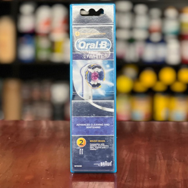 Đầu thay bàn chải điện oral B 3D white set 2 đầu