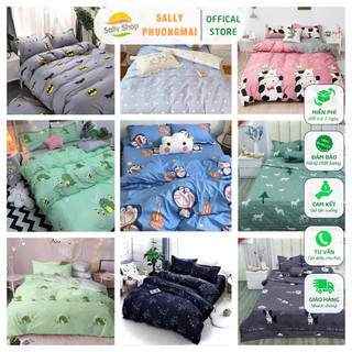 Set 5 món cao cấp Vỏ chăn, ga gối kèm vỏ gối ôm nhiều mẫu [TH]