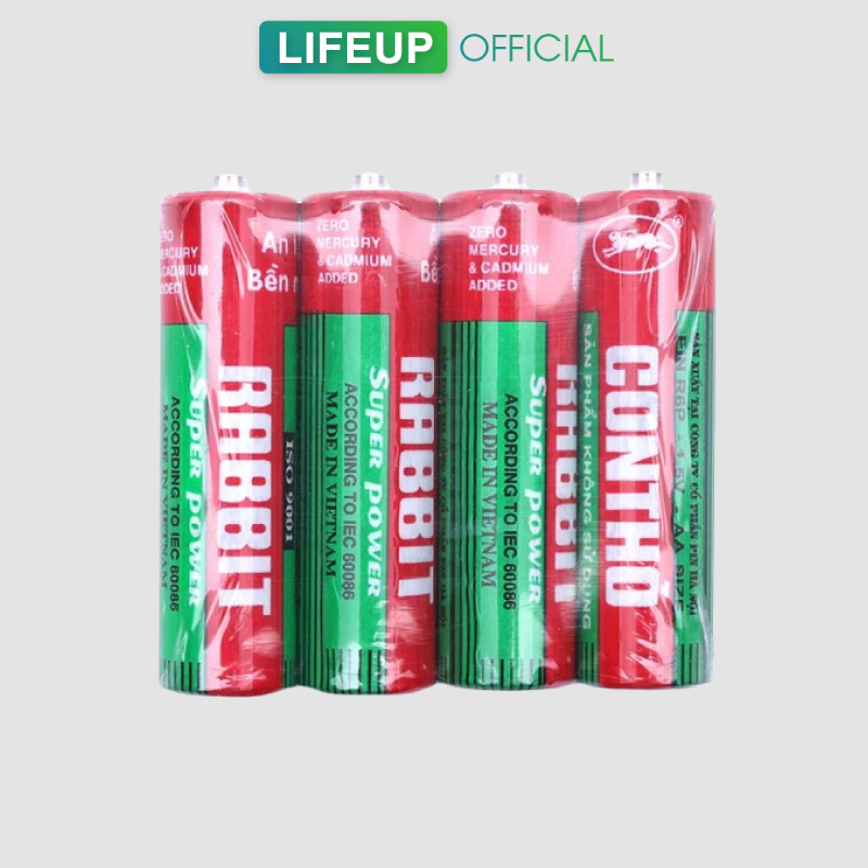 VỈ 4 Viên Pin Con Thỏ AA (Vỉ 4 Viên) #292 - Lifeup