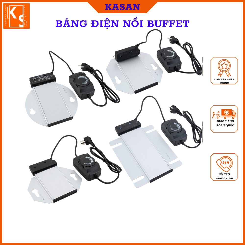 Bảng điện nồi buffet, bộ cắm điện dùng cho nồi hâm nóng đồ ăn buffet có nút điều chỉnh nhiệt độ, chất liệu hợp kim nhôm