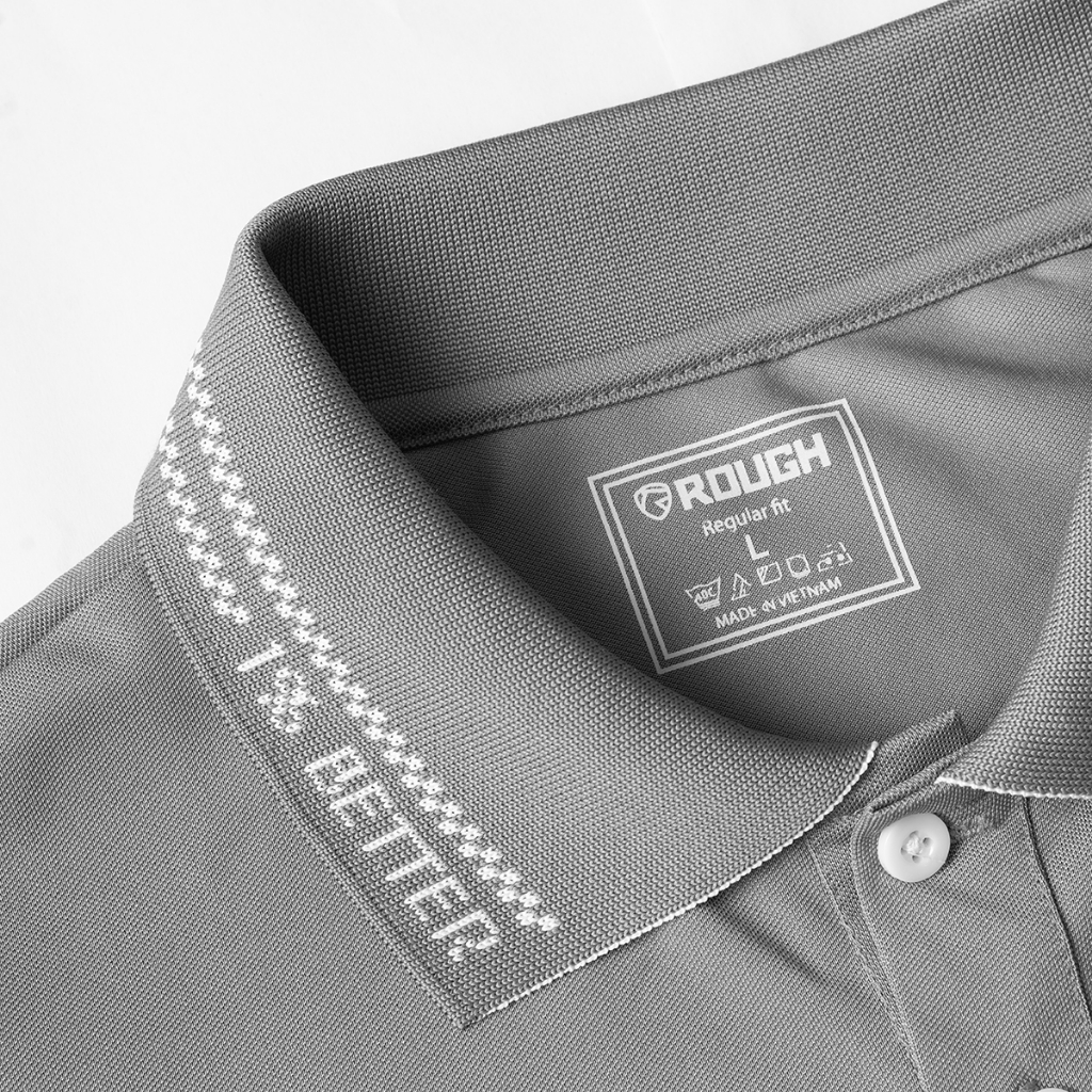 Áo Polo nam ROUGH cổ bẻ dệt họa tiết everyday 1% better vải cotton cá sấu CMC, form regular