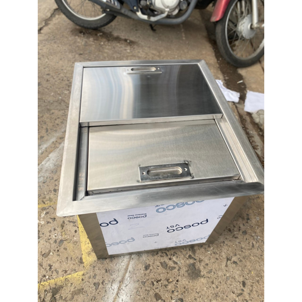 Thùng đá 3 lớp inox - thùng đá âm bàn cho quầy Bar hot 2023