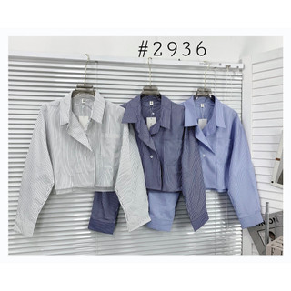 Áo Sơ mi croptop 2 cúc (2936) - MIDISTORE