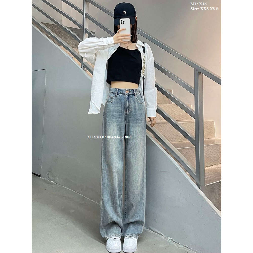 Order. Quần jeans ống suông cho eo từ 58cm