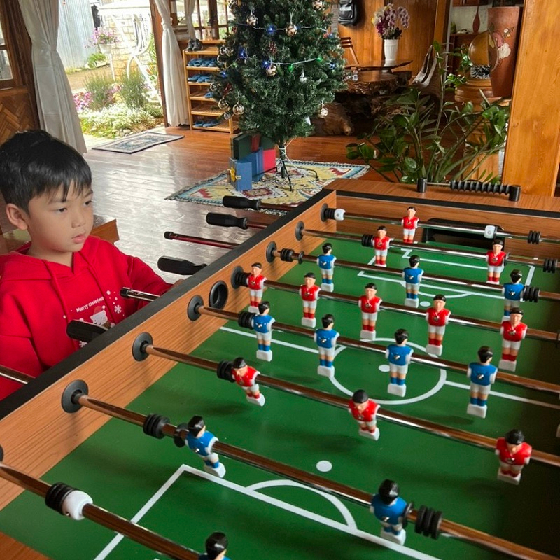 Bàn Bi Lắc Bóng Đá Cỡ Lớn 1,4m Harvard Wooden JX 101Y Chuẩn Thi Đấu, Banh Bàn Foosball 1m4 Gia Đình Văn Phòng Hanana
