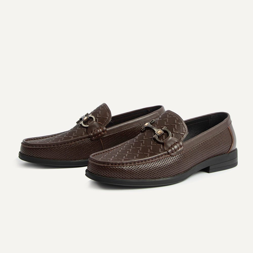 Giày lười nam MULGATI Horsebit Loafer da bò cao cấp dập lỗ - F268-8