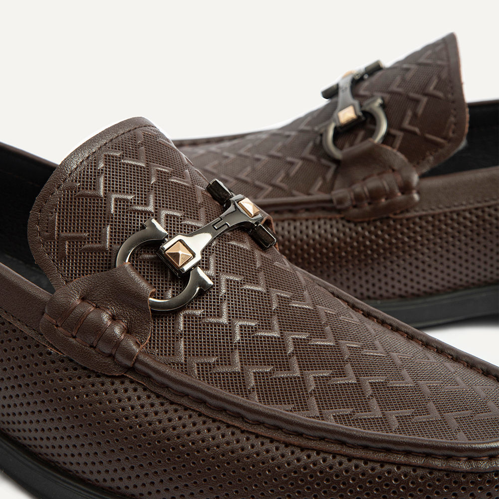 Giày lười nam MULGATI Horsebit Loafer da bò cao cấp dập lỗ - F268-8