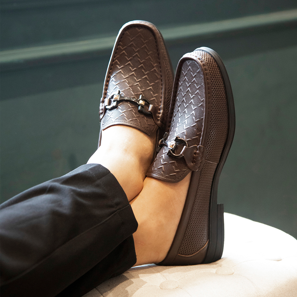 Giày lười nam MULGATI Horsebit Loafer da bò cao cấp dập lỗ - F268-8