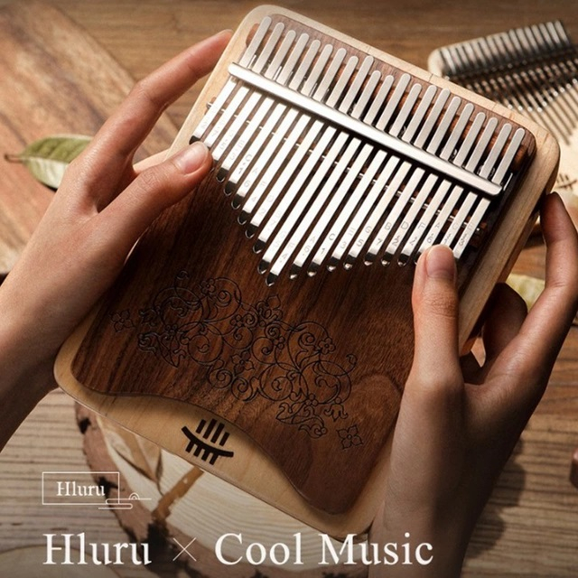 Đàn kalimba HLURU 21 PHÍM hộp cộng hưởng cao cấp- Tặng túi tuner THUMP PIANO