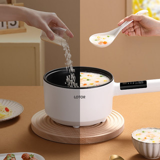 Nồi điện đa năng Lotor 19CD, chảo điện có xửng hấp đa năng làm các món chiên, món xào, món hấp, nấu lẩu