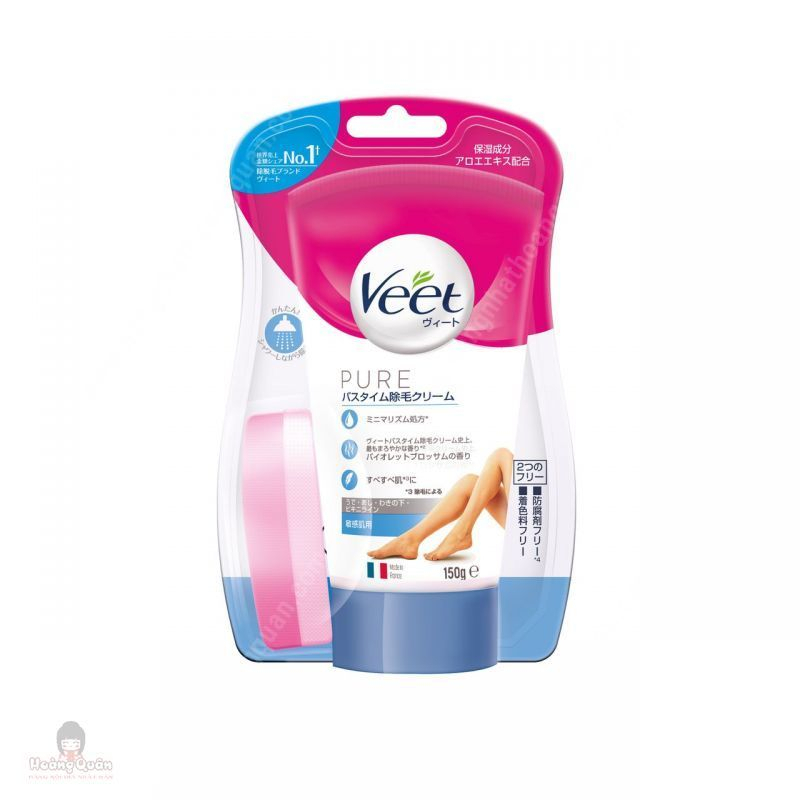 Kem Tẩy Lông Veet Naturals In Shower Hair Removal Cream Sensitive 150g