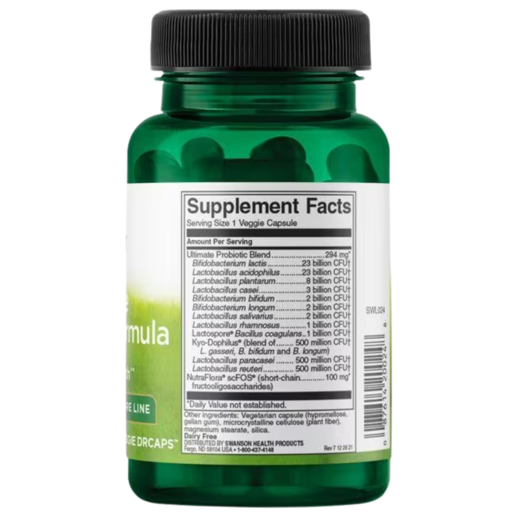 SWANSON ULTIMATE PROBIOTIC FORMULA, 30 viên, Hỗ trợ sức khỏe tiêu hóa