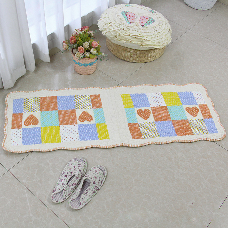 Thảm nhà bếp, thảm phòng ngủ, thảm cotton chần bông siêu thấm hút, có hạt chống trượt bên dưới kt 110x40cm