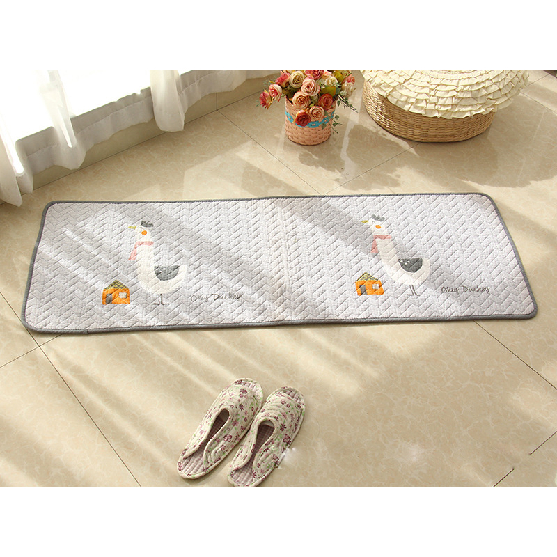 Thảm nhà bếp, thảm phòng ngủ, thảm cotton chần bông siêu thấm hút, có hạt chống trượt bên dưới kt 110x40cm