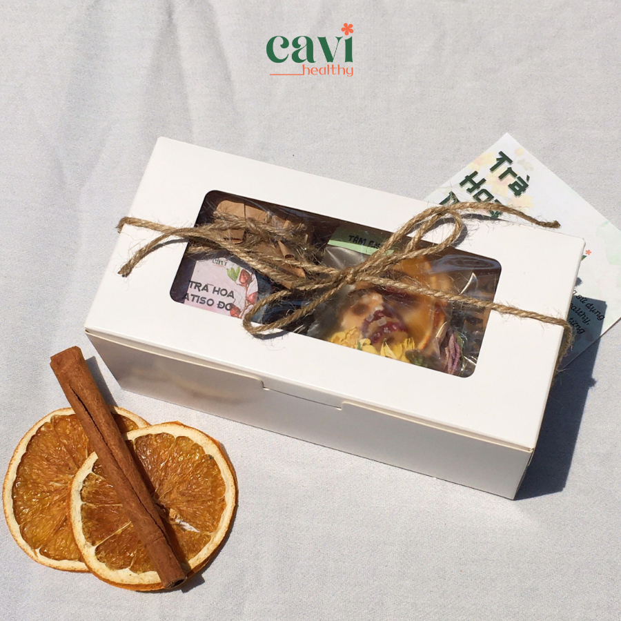 Hộp Quà Trà Hoa Atiso Sấy Lạnh, Trà Sen Nguyên Bông, Set Quà Trà Sức Khỏe Ý Nghĩa