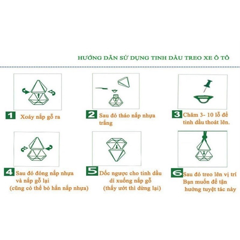 Tinh Dầu Treo xe I Treo Phòng I Khử Mùi Hôi xe 100% Bạc Hà