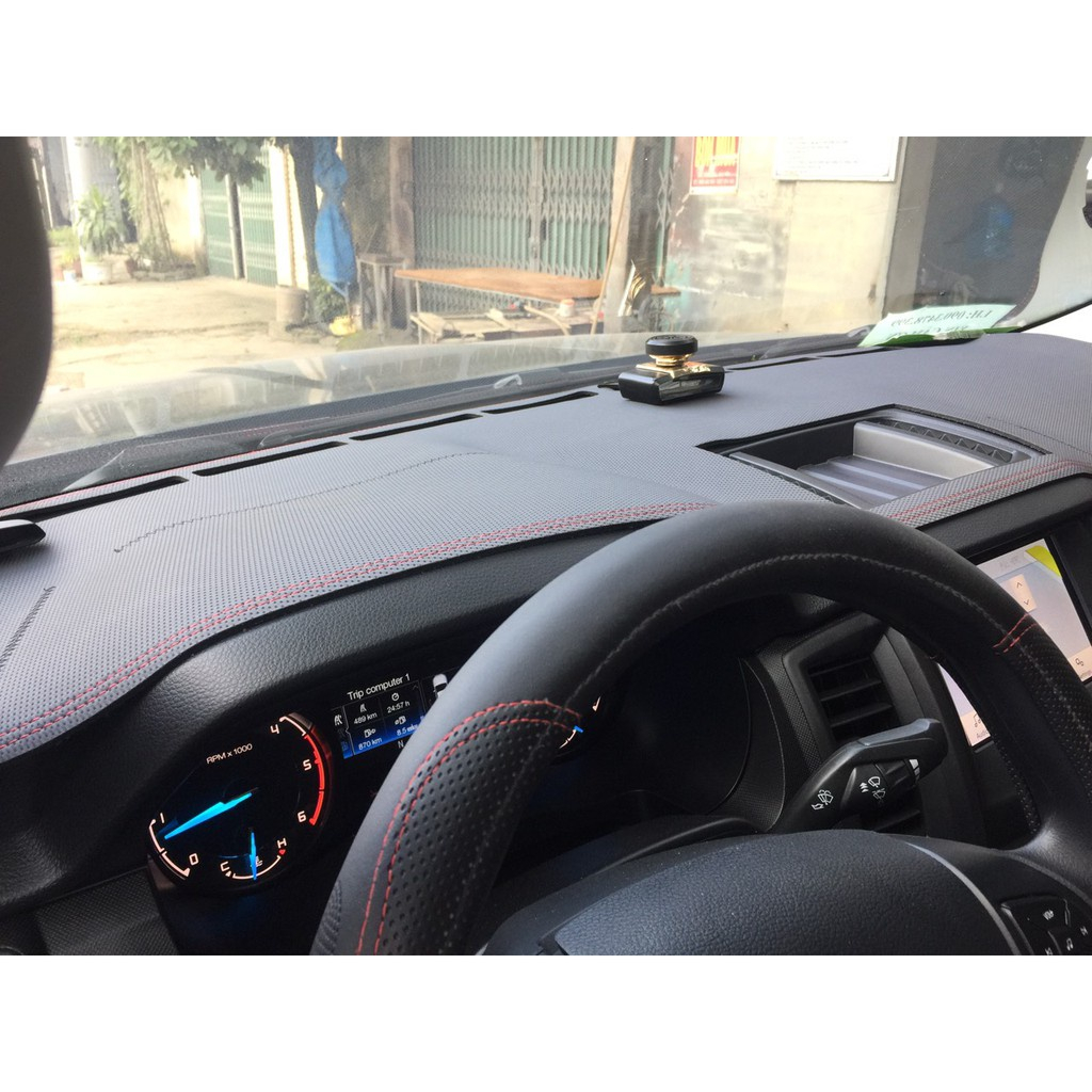 Thảm Taplo Da vân Carbon cao cấp xe FORD Ecosport 2019 - 2020