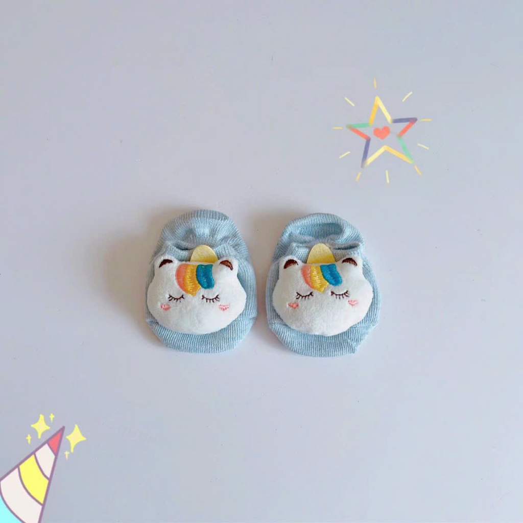 Tất vớ 3D siêu xinh cho bé, Vớ giữ ấm bàn chân hình con vật đáng yêu size sơ sinh. Tất 3D