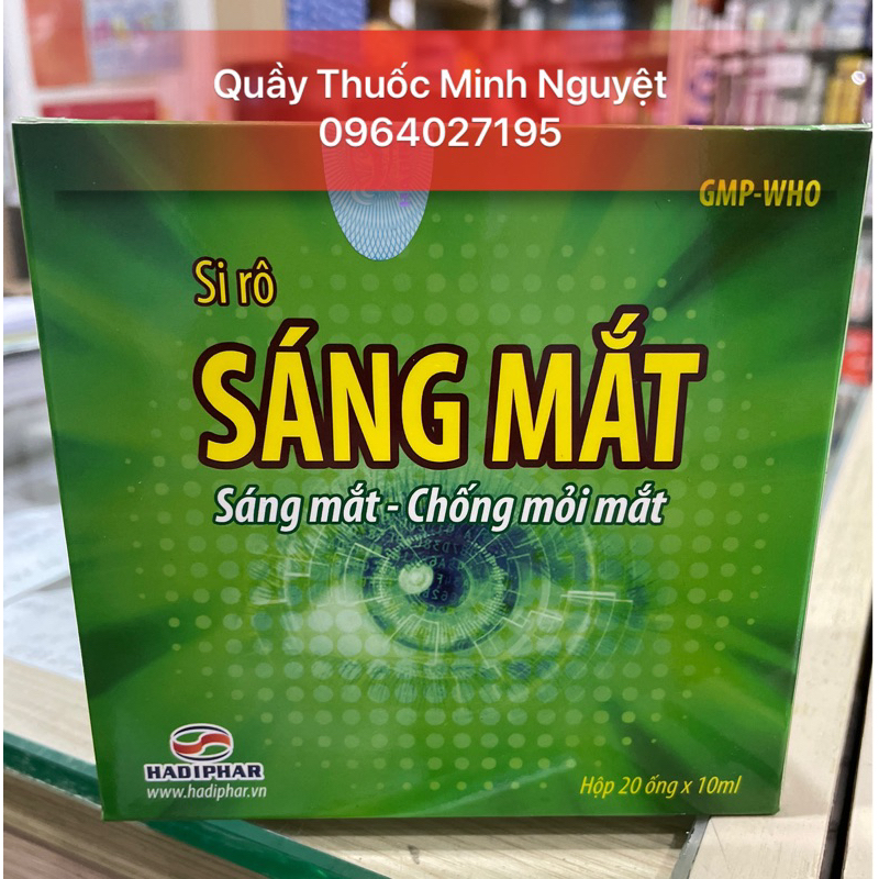 Siro Sáng Mắt Hadiphar Dạng Ống Bổ Mắt, Giảm Mỏi Mắt 20 Ống