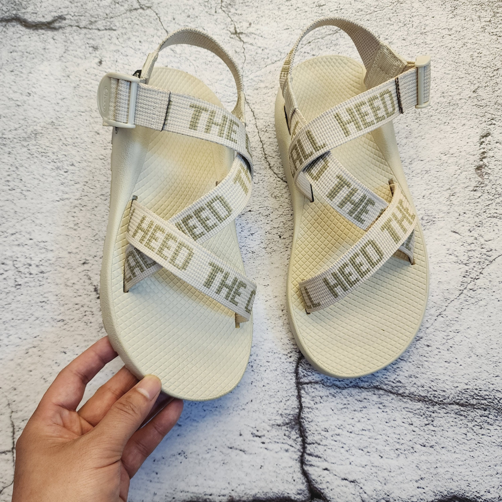 Dép Sandal Nam Chaco Đế Thơm Cao Cấp Hương Quế, Khử Mùi Mồ Hôi, Dép Chaco Mã Trắng Chữ TG17