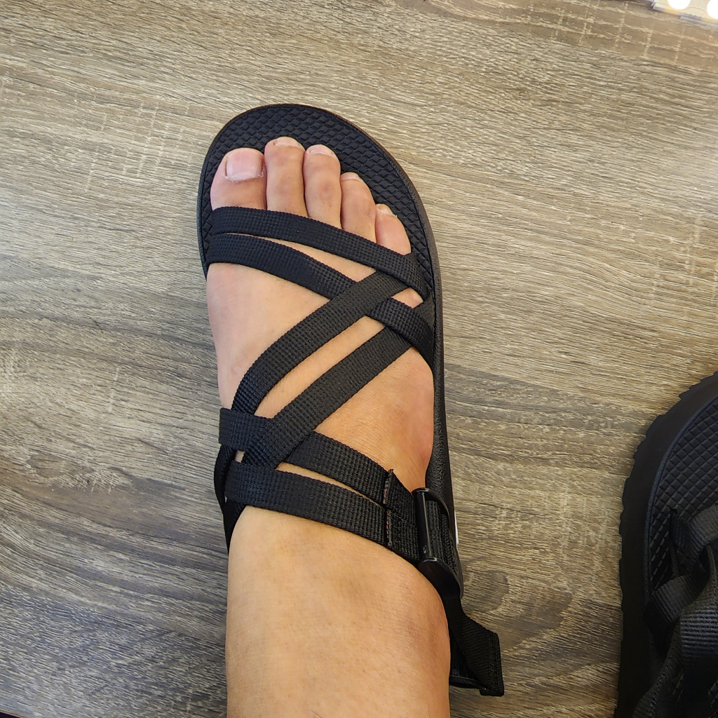 Giày Sandal Đế Thơm Hương Quế Khử Mừi Mồ Hôi, Dép Chaco Cao Cấp Mã Đen Full 2 Dây TG41