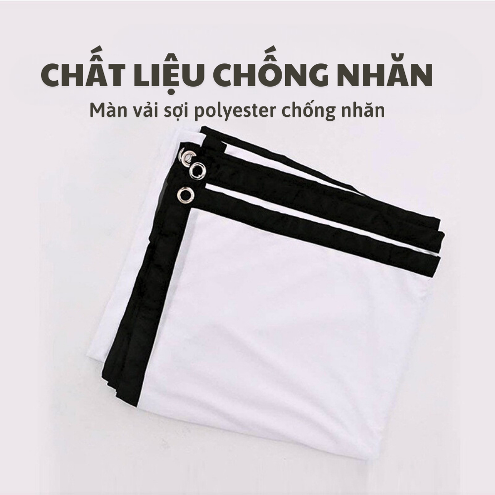 Màn Hình Chiếu Treo Tường Vải Polyester Không Nhăn Tăng Độ Tương Phản Hình Ảnh Beemi B204