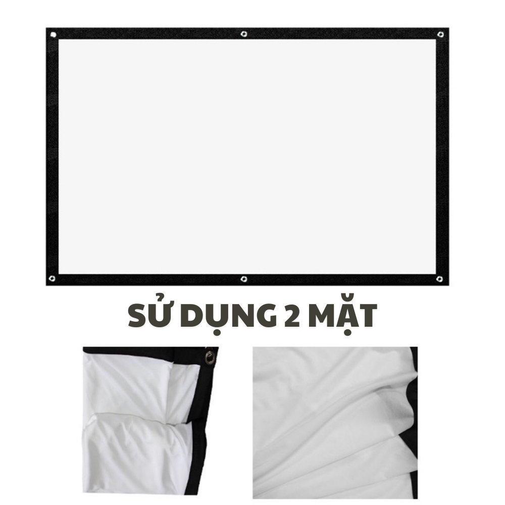 Màn Hình Chiếu Treo Tường Vải Polyester Không Nhăn Tăng Độ Tương Phản Hình Ảnh Beemi B204