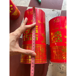 lon trà cưới bằng giấy