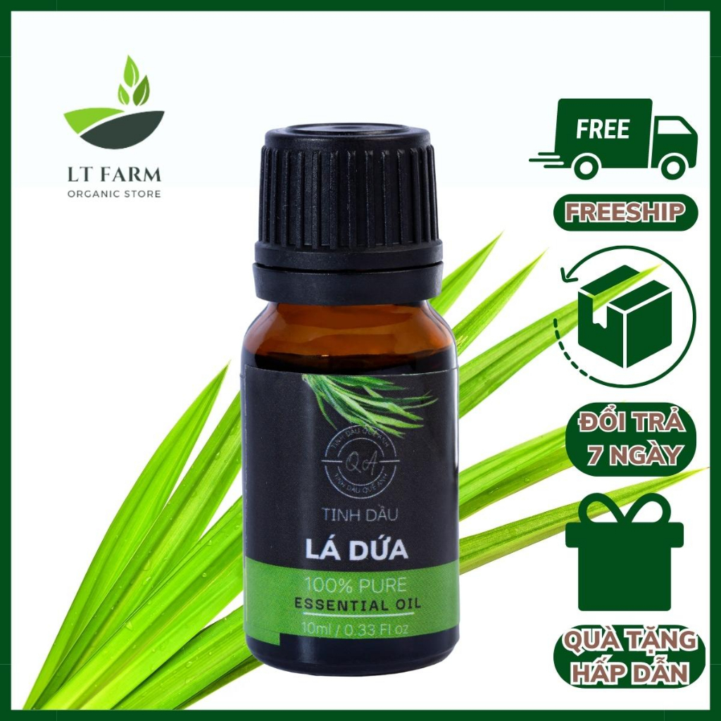 Tinh dầu lá dứa xông phòng ngủ nguyên chất làm nến thơm 10ml