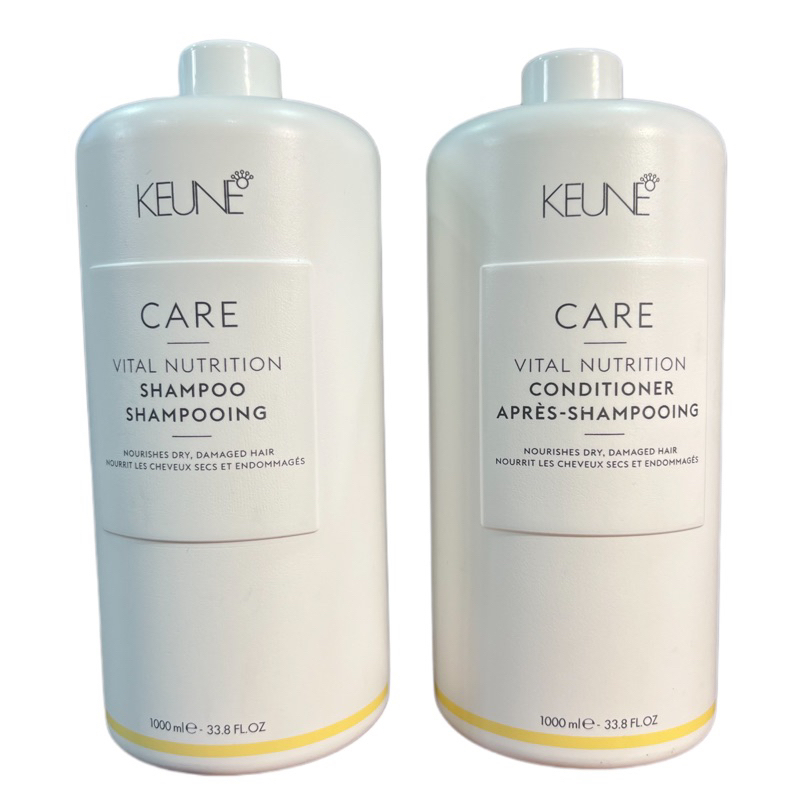 Dầu gội xả dành cho tóc khô, xốp, gãy, hư tổn Keune CARE Vital Nutrition 1000mlx2