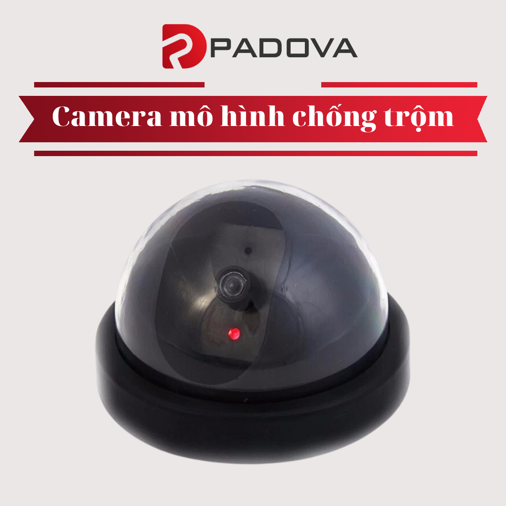 Camera Giả Mô Hình Dáng Tròn, Chống Trộm Có Đèn Led Cảnh Báo PADOVA 4039