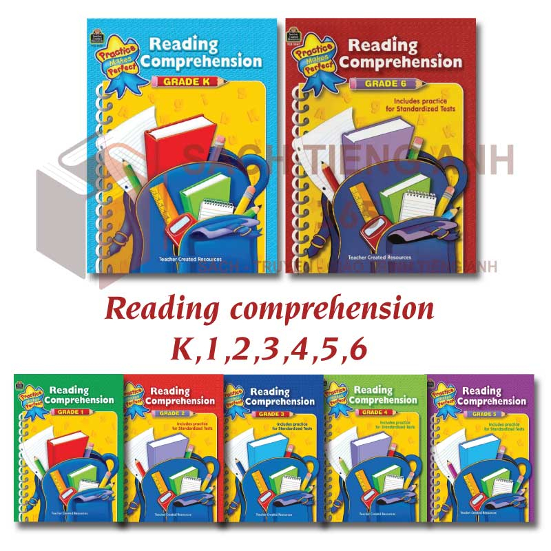 [ Luyện Đọc ] Reading Comprehension - Grade K,1,2,3,4,5,6 -  bản đẹp khổ A4