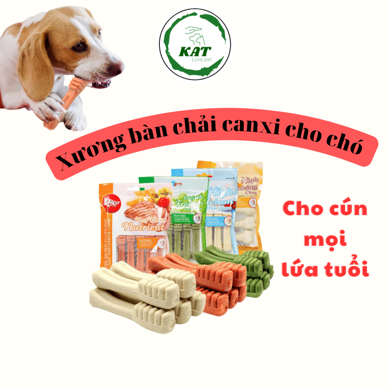 [Gói 90gr] Xương bàn chải ORGO cho chó gặm sạch răng thơm miệng - Gói 90gr - KAT Store