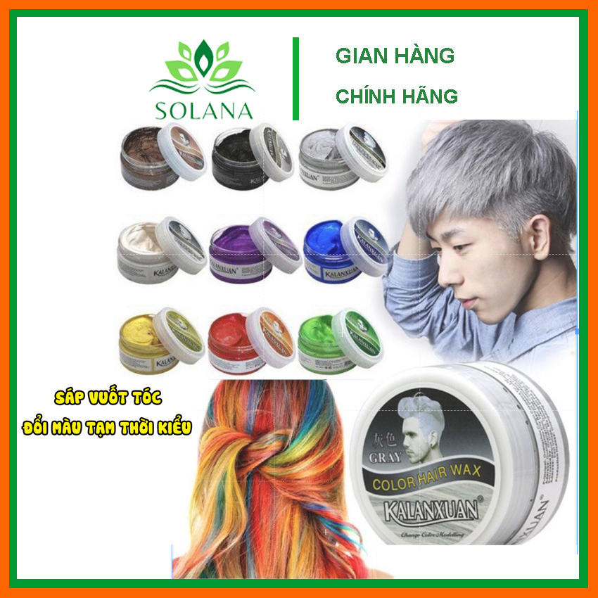 Sáp Vuốt Tóc Tạo Kiểu, Đổi Màu Tạm Thời Kalanxuan 100g Cho Nam & Nữ Color Hair Wax SOLANA VIỆT NAM