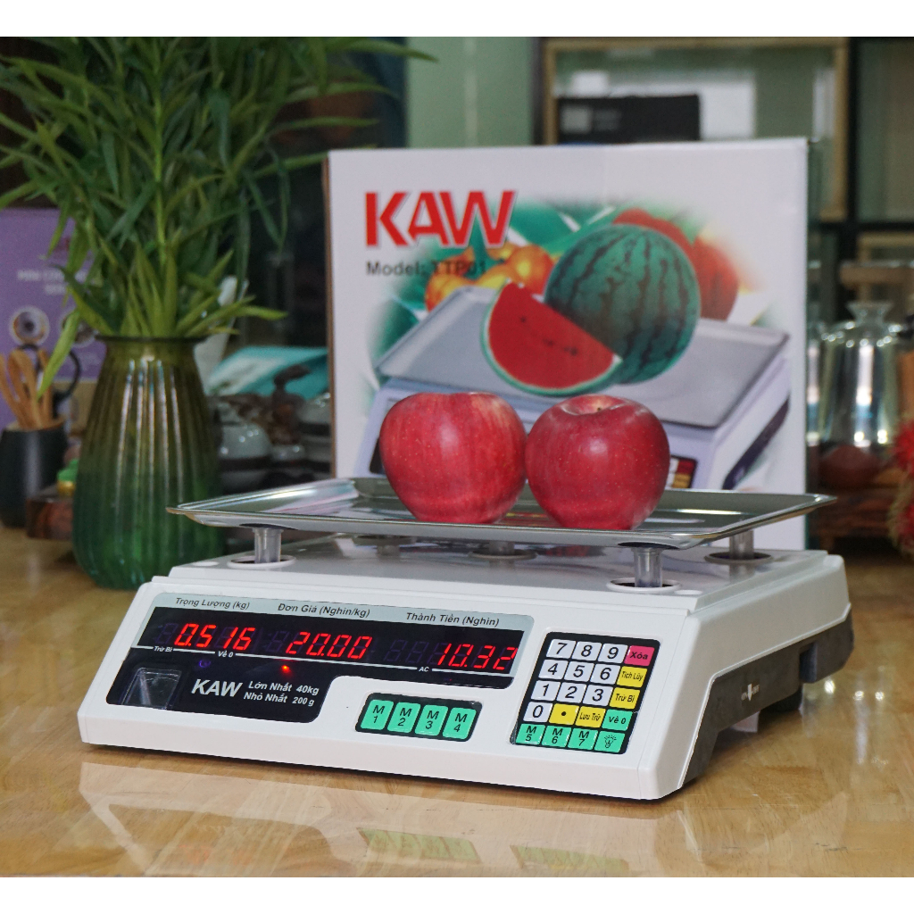 Cân tính tiền điện tử KAW-433E - Hàng Chính Hãng, Pin 5000MaH, Kháng Nước, 2 Mặt Hiển Thị, Hỗ Trợ Tiếng Việt