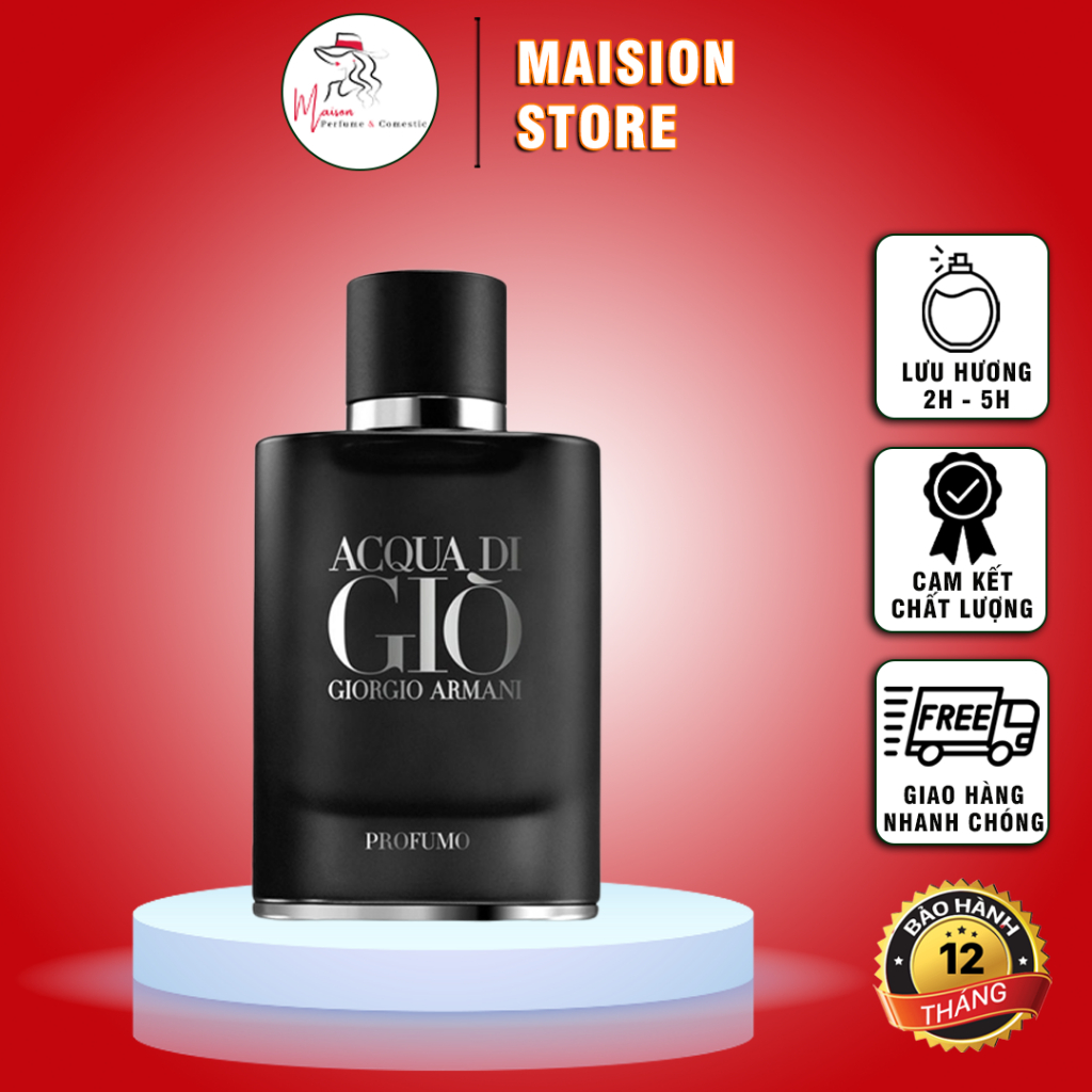 Nước Hoa Nam Aqua Di Giò Đen - Nước Hoa Maision Perfume Hương Thơm Mạnh Mẽ Cuốn Hút Mọi Ánh Nhìn Cao Cấp Chính Hãng