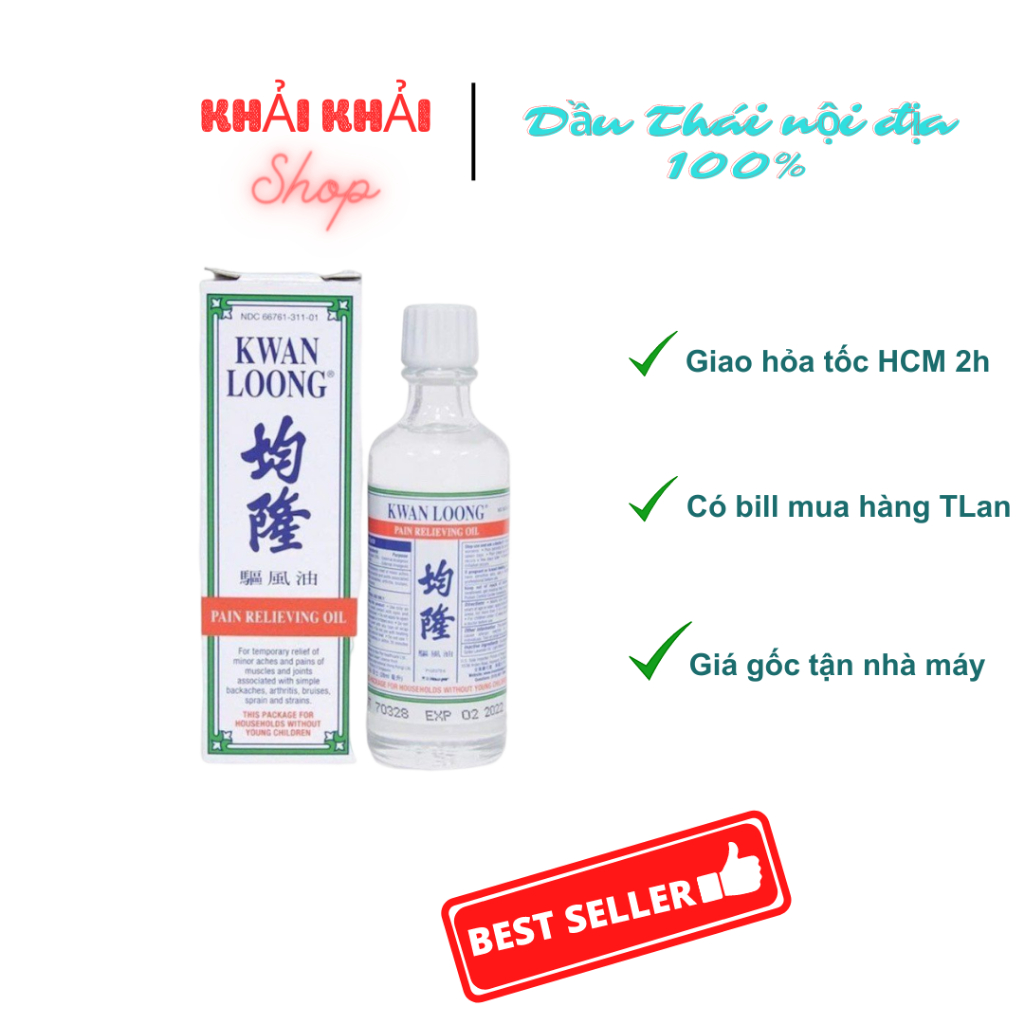 Dầu Nóng Kwan Loong Oil 15ml, 28ml, 57ml Thailan