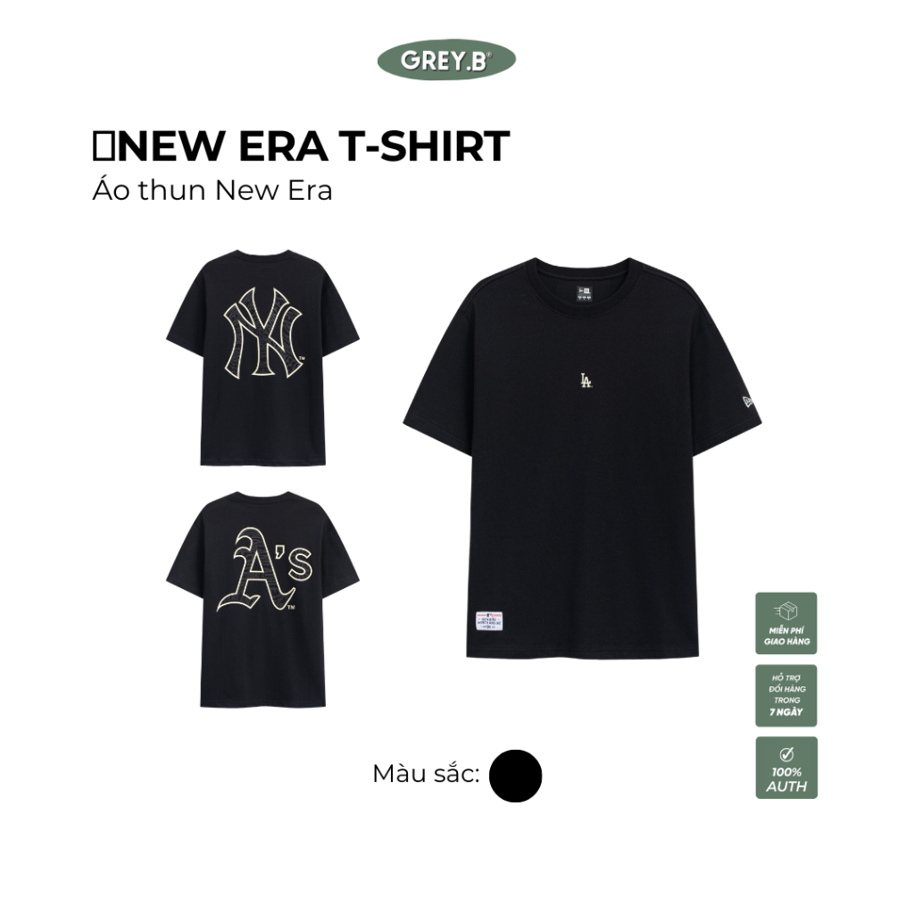 Áo Thun Tay Lỡ New Era In Logo GREYB Unisex Phong Cách Hàn Quốc