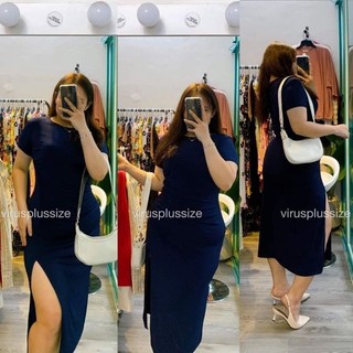 Đầm Mng xẻ tà bigsize