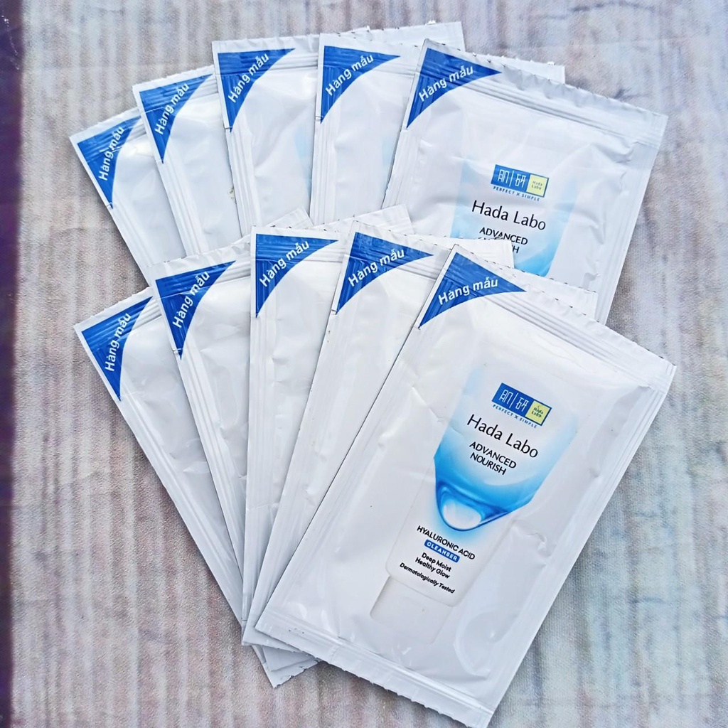 Combo 10 gói Kem rửa mặt dưỡng ẩm Hada labo (Mẫu thử gói mini 3g)